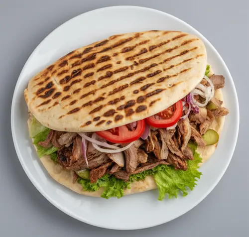 Doner Kebab In Pitta Bread 