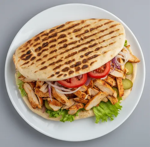 Chicken Kebab In Naan Bread 