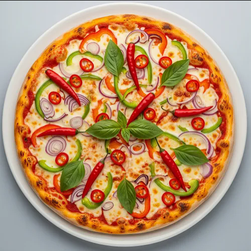 Vegetarian Spicy Pizza 