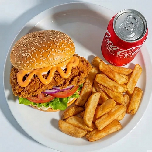 Chicken Fillet Burger Meal 