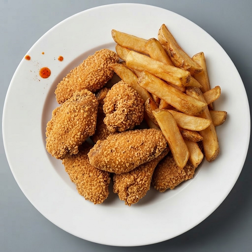 Southern Fried Chicken With Chips 